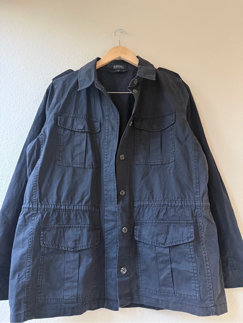 Buffalo David Bitton Black Cotton Safari Utility Jacket Medium - Picture 5 of 10